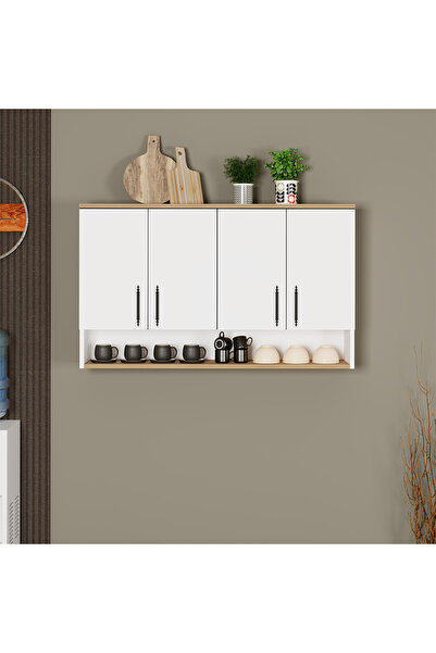 Kalender Dekor Ece Çok Amaçlı Dolap Kiler Dolabı 4 Kapaklı Mutfak Dolabı Mutf...