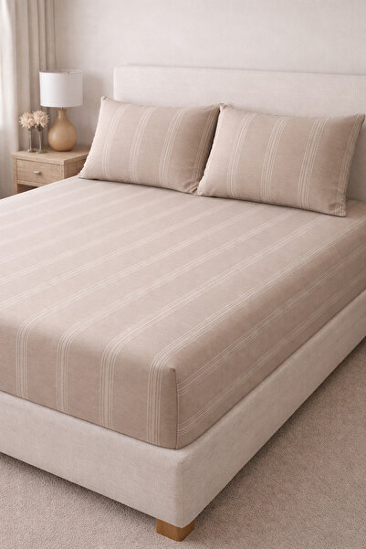 metin tekstil Cotton Buldan Woven Washed Double Elastic Fitted Sheet