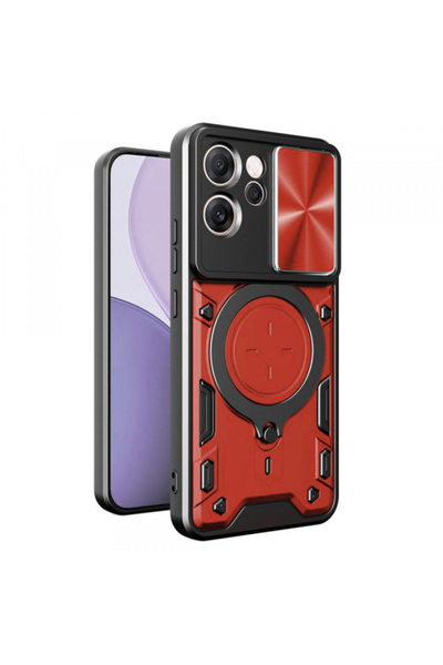 Techsuit Case for Oppo Reno14 FS 5G / Reno14 F, Techsuit, CamGuard Pro, Red