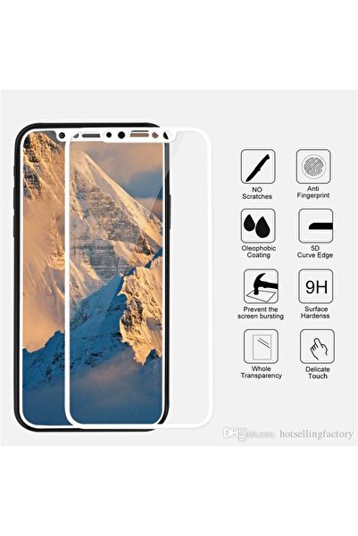 OEM Geam Soc Protector Full LCD 5D Apple iPhone X 5.8 Alb