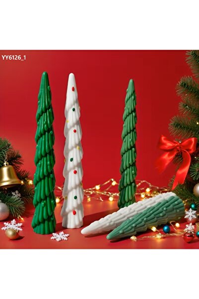 YOYOMOLD Çizgili Spiral Şamdan Mum Silikon Kalıp