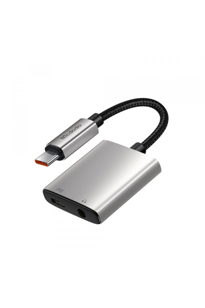 Mcdodo Adaptor audio USB-C - USB-C / 3.5mm CA-5050 Wales, Gri