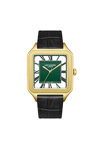Lee Cooper ساعة رجالية تناظرية بمينا أخضر داكن - LC08277.171