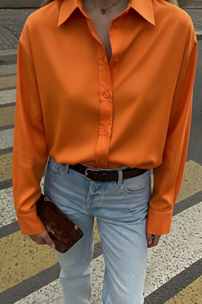 oshebu Women's Straight Cut Poplin Shirt