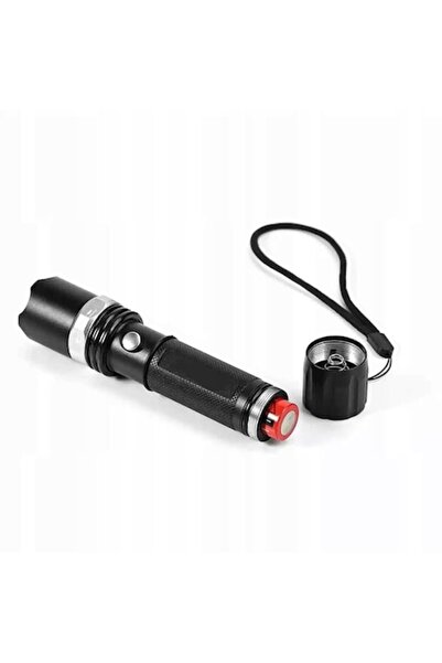 STOREONLINE Lanterna LED puternica 3.7W zoom reglabil acumulator metalica durabila