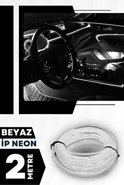 Skytrend Araç İçi Aydınlatma Torpido Led İp Neon Şerit Led Dekoratif Beyaz Re...