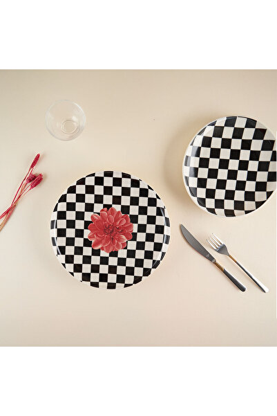 Aryıldız Plaid Rose 7 Parça Pasta Seti