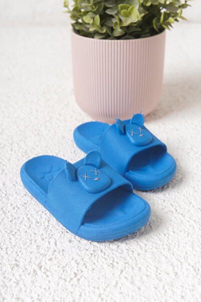 Rexven Erkek/Kız Çocuk Mavi Kaydırmaz Tabanlı Hayvan Figürlü Günlük Rahat Yaz...