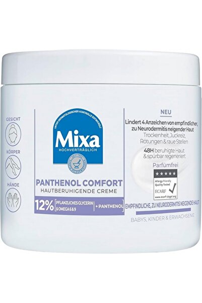 MİXA Crema calmanta cu pantenol 400ml, hipoalergenica, fara parfum,