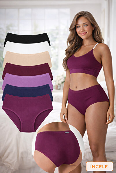 Orbans Women's Panties, Women's High Waist Cotton Hipster Panties Pack of 7