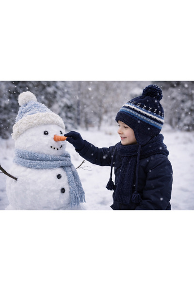 Monkabox 4-8 Years Boy's Scarf Beanie Gloves Set