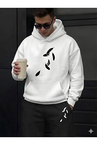 PENTHİLUS Unisex Tracksuit Set-3 Yarn Fleece-Lined 2-Piece Set-High Quality T...