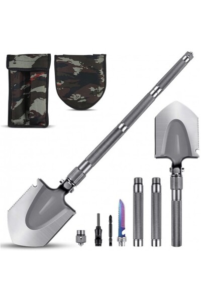 STOREONLINE 4in1 folding steel gardening tool, hoe, axe, saw, camping