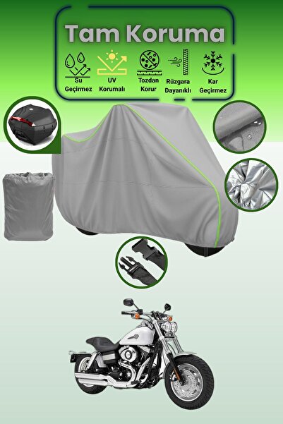 Dokaca Neo حقيبة خلفية رمادية نيون قماش مجدّل متوافقة مع هارلي ديفيدسون داينا...