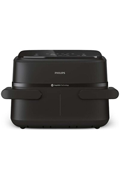 Philips Φριτέζα θερμού αέρα NA150/00, 6 προγράμματα, 2 καλάθια, 7,1 l, μαύρο