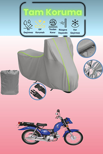 Dokaca Neo غطاء دراجة نارية رمادي نيون قماش مجدّل كانوني زيبرا 90 متوافق، غطا...