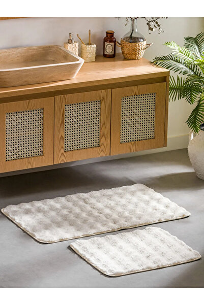 LC Waikiki LCW HOME Bej Pelüş Banyo Paspası 2'li