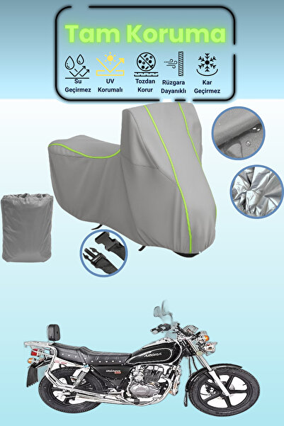 Dokaca Neo غطاء دراجة نارية رمادي نيون قماش مجدّل أورورا AR 150-A متوافق مع ج...