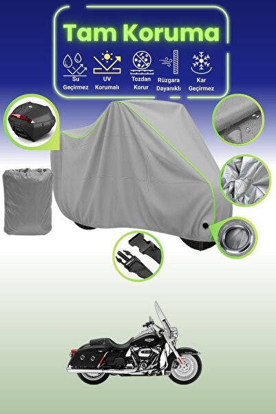 Dokaca Neo حقيبة خلفية رمادية نيون قماش مجدّل متوافقة مع حقيبة هارلي ديفيدسون...