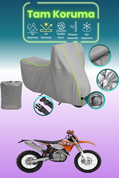 Dokaca Neo غطاء محرك متوافق مع KTM 400 EXC باللون الرمادي النيون قماش مجدّل، ...