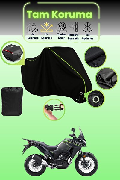 Dokaca Neo حقيبة خلفية وقفل أسود نيون قماش مجدّل متوافقة مع دراجة نارية كاواس...