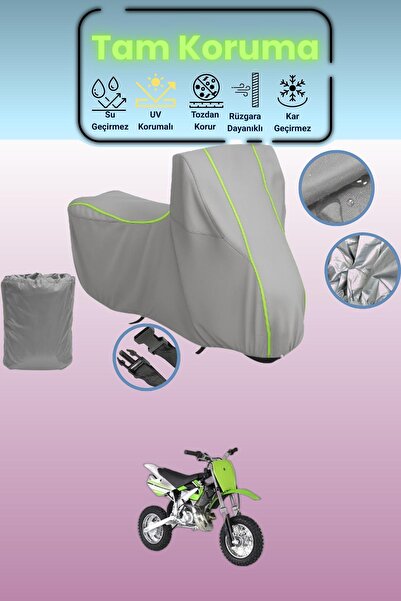 Dokaca Neo غطاء دراجة نارية رمادي نيون قماش مجدّل متوافق مع كيواي كوبر، غطاء ...