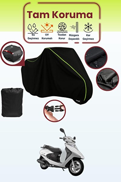 Dokaca Neo Black Neon Corded Fabric Tail Bag Compatible Honda Spacy 110 Alpha...