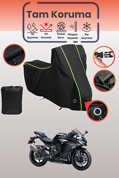 Dokaca Neo غطاء دراجة نارية متوافق مع كاواساكي نينجا ZX-4R من نوع Black Neon ...