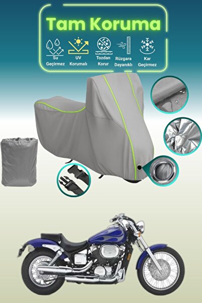 Dokaca Neo غطاء محرك متوافق مع هوندا شادو سبيريت قماش مجدّل باللون الرمادي ال...