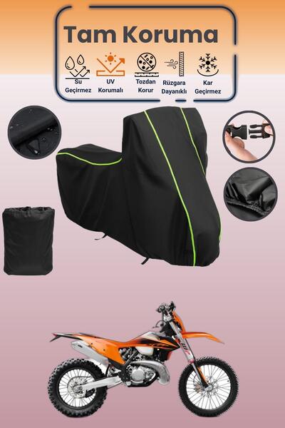 Dokaca Neo غطاء محرك متوافق مع KTM 300 EXC باللون الأسود النيون قماش مجدّل، غ...