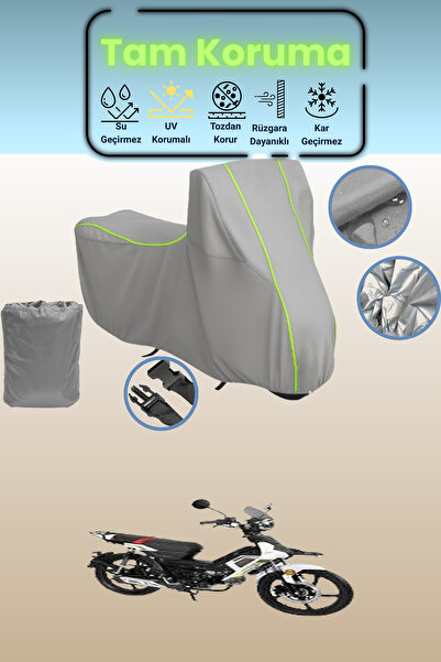Dokaca Neo غطاء دراجة نارية رمادي نيون قماش مجدّل ألتاي تانك 50 متوافق، غطاء ...