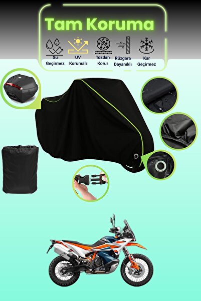 Dokaca Neo حقيبة خلفية وقفل باللون الأسود النيون قماش مجدّل متوافقة مع KTM 79...