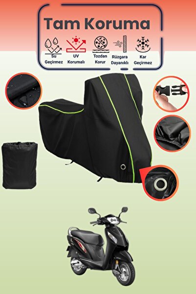 Dokaca Neo غطاء دراجة نارية متوافق مع هوندا أكتيفا 110، غطاء واقي أسود نيون ق...