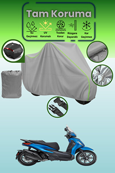 Dokaca Neo غطاء خلفي رمادي نيون قماش مجدّل متوافق مع بياجيو بيفرلي 400، غطاء ...