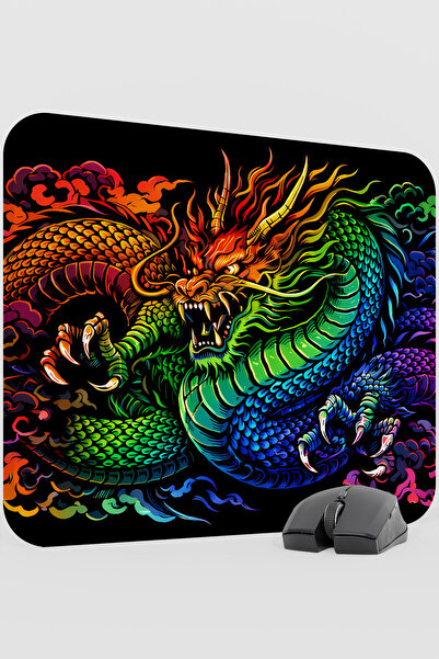 mousepad bastir Dragon Rainbow V5 48X40 XL Gaming Rubber Non-Slip Base Mouse Pad Mouse Mat