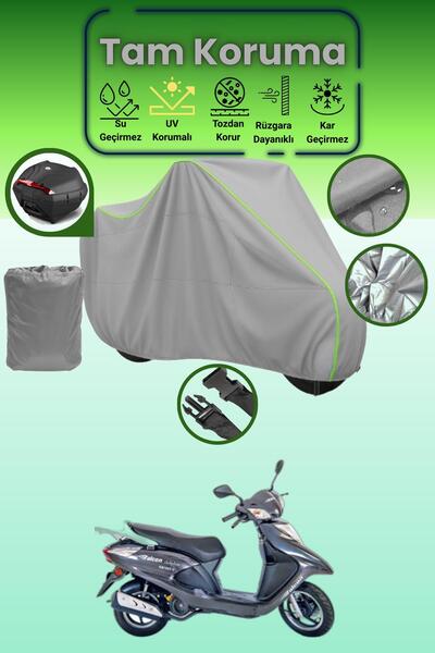 Dokaca Neo غطاء خلفي رمادي نيون قماش مجدّل متوافق مع فالكون دولفين 100 EFI، غ...