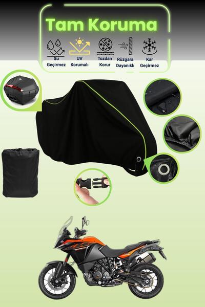 Dokaca Neo حقيبة خلفية وقفل أسود نيون قماش مجدّل متوافقة مع KTM 1090 Adventur...