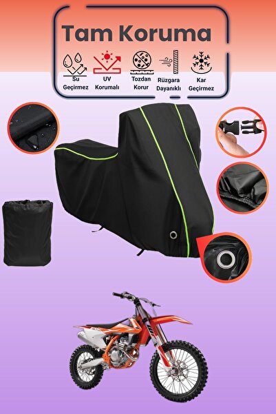 Dokaca Neo غطاء دراجة نارية متوافق مع KTM 250 SXF باللون الأسود النيون قماش م...