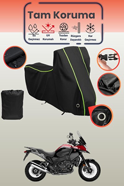 Dokaca Neo Black Neon Corded Fabric Lock Compatible Honda Vfr 1200 X Crosstou...