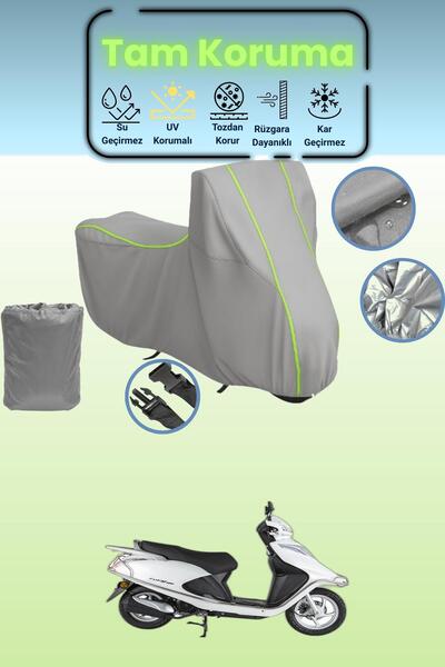 Dokaca Neo غطاء دراجة نارية رمادي نيون قماش مجدّل أورورا ألفا 110 متوافق، غطا...