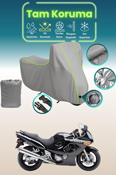 Dokaca Neo غطاء محرك متوافق مع سوزوكي GSX 750 F باللون الرمادي النيون قماش مج...