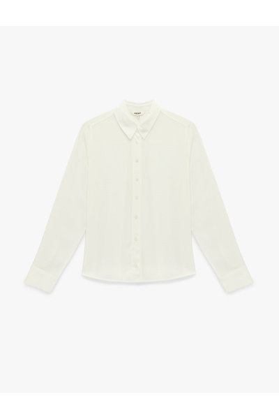 Koton Regular Fit Long Sleeve Viscose Shirt