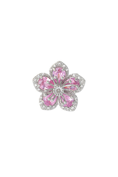 Choice9 JZ4469P-1 Pink Zircon Flower Rings for Women Gold Color Stainless Ste...
