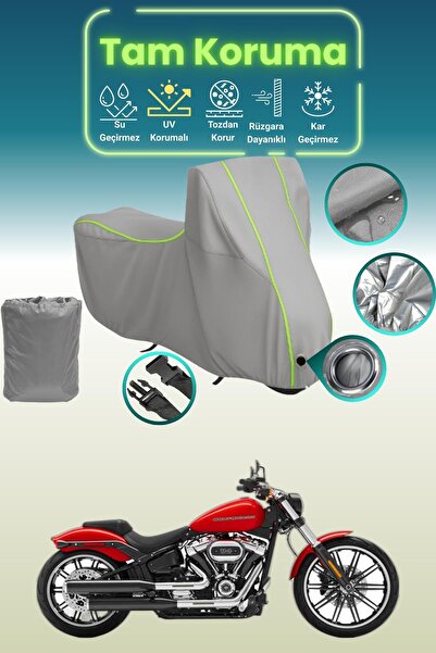 Dokaca Neo غطاء محرك متوافق مع هارلي ديفيدسون بريك أوت قماش مجدّل باللون الرم...