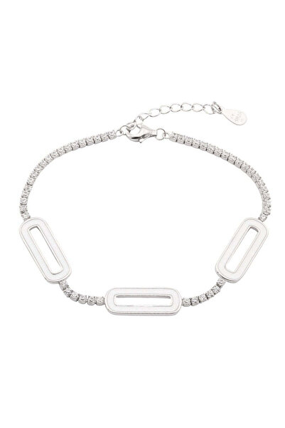 Bijuteria SORELLY Brățară cu agrafe de tenis din argint