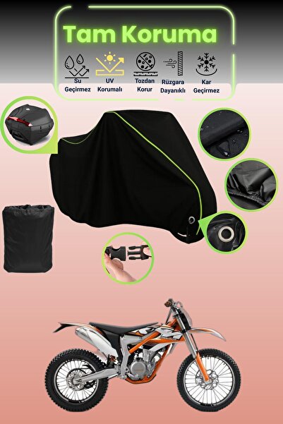 Dokaca Neo حقيبة خلفية وقفل أسود نيون قماش مجدّل متوافقة مع KTM 350 Freeride ...