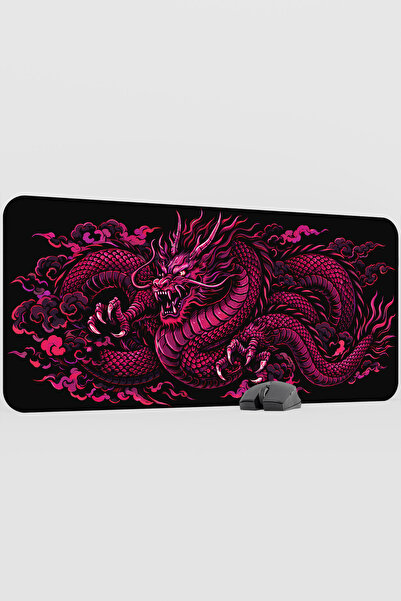 mousepad bastir Dragon Pink V4 90X40 XXL Gaming Rubber Non-Slip Base Mouse Pad Mouse Mat