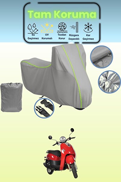 Dokaca Neo Gray Neon Corded Fabric Kanuni Pony 50 Compatible Motorcycle Cover...