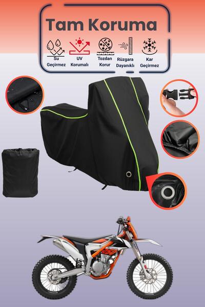 Dokaca Neo غطاء دراجة نارية متوافق مع KTM 250 F Freeride من Black Neon قماش م...