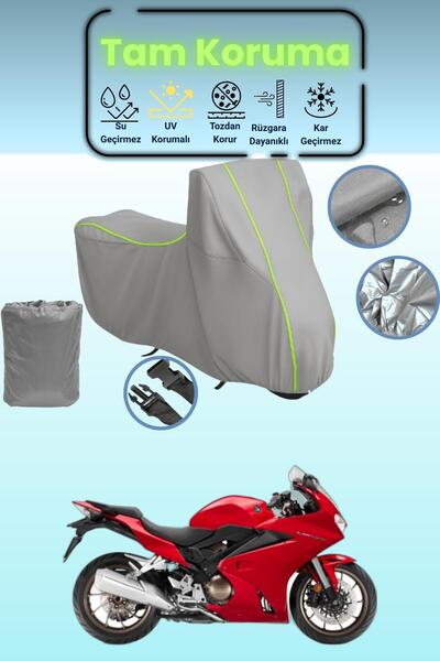 Dokaca Neo Gray Neon Corded Fabric Honda Vfr 800 Compatible Motorcycle Tarpau...
